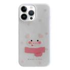 For iPhone 15 Pro Jelly 2 in 1 TPU Hybrid PC Phone Case(Spotted Pig) - 1