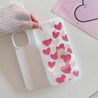 For iPhone 15 Pro Jelly 2 in 1 TPU Hybrid PC Phone Case(Red Heart Bear) - 3