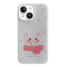 For iPhone 15 Jelly 2 in 1 TPU Hybrid PC Phone Case(Spotted Pig) - 1
