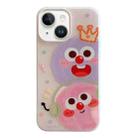 For iPhone 15 Jelly 2 in 1 TPU Hybrid PC Phone Case(Crown Monster) - 1