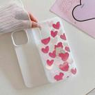 For iPhone 15 Jelly 2 in 1 TPU Hybrid PC Phone Case(Red Heart Bear) - 3