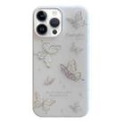 For iPhone 14 Pro Jelly 2 in 1 TPU Hybrid PC Phone Case(Silver Butterflies) - 1