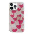 For iPhone 14 Pro Jelly 2 in 1 TPU Hybrid PC Phone Case(Red Heart Bear) - 1