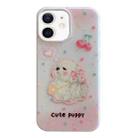 For iPhone 12 Jelly 2 in 1 TPU Hybrid PC Phone Case(Cherry Cute Puppy) - 1