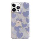 For iPhone 12 Pro Max Jelly 2 in 1 TPU Hybrid PC Phone Case(Purple Heart Bear) - 1