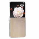 For Honor Magic V Flip ABEEL Three Parts Frosted Translucent Frame PU Leather Full Coverage Phone Case(Gold) - 2