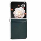 For Honor Magic V Flip ABEEL Three Parts Frosted Translucent Frame PU Leather Full Coverage Phone Case(Green) - 2