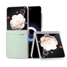 For Honor Magic V Flip ABEEL Three Parts Frosted Translucent Frame PU Leather Full Coverage Phone Case(Light Green) - 1