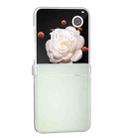 For Honor Magic V Flip ABEEL Three Parts Frosted Translucent Frame PU Leather Full Coverage Phone Case(Light Green) - 2