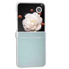 For Honor Magic V Flip ABEEL Three Parts Frosted Translucent Frame PU Leather Full Coverage Phone Case(Light Blue) - 2