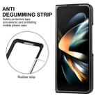 For Samsung Galaxy Z Fold4 V-shaped Folding Phone Case with Rotating Ring(Black) - 3