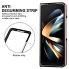 For Samsung Galaxy Z Fold4 V-shaped Folding Phone Case with Rotating Ring(Rose Gold) - 3