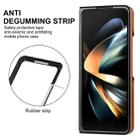 For Samsung Galaxy Z Fold4 V-shaped Folding Phone Case with Rotating Ring(Brown) - 3