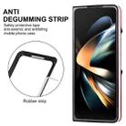 For Samsung Galaxy Z Fold6 V-shaped Folding Phone Case with Rotating Ring(Rose Gold) - 3