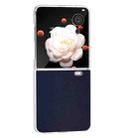 For Honor Magic V Flip ABEEL Frosted Translucent Frame PU Leather Full Coverage Phone Case(Dark Blue) - 2