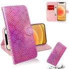 For iPhone 12 mini Solid Color Colorful Magnetic Buckle Horizontal Flip PU Leather Case with Holder & Card Slots & Wallet & Lanyard(Pink) - 1