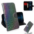 For iPhone 12 Pro Max Solid Color Colorful Magnetic Buckle Horizontal Flip PU Leather Case with Holder & Card Slots & Wallet & Lanyard(Silver) - 1