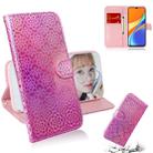 For Xiaomi Redmi 9C Solid Color Colorful Magnetic Buckle Horizontal Flip PU Leather Case with Holder & Card Slots & Wallet & Lanyard(Pink) - 1