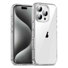 For iPhone 15 Pro Max PC Hybrid TPU Full Coverage Shockproof Phone Case(Transparent) - 1