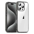 For iPhone 15 Pro PC Hybrid TPU Full Coverage Shockproof Phone Case(Transparent Black) - 1