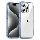 For iPhone 15 Pro PC Hybrid TPU Full Coverage Shockproof Phone Case(Transparent Blue) - 1