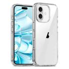 For iPhone 16 PC Hybrid TPU Full Coverage Shockproof Phone Case(Transparent) - 1
