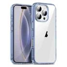 For iPhone 16 Pro PC Hybrid TPU Full Coverage Shockproof Phone Case(Transparent Blue) - 1