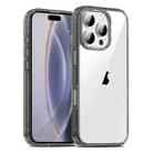 For iPhone 16 Pro Max PC Hybrid TPU Full Coverage Shockproof Phone Case(Transparent Black) - 1