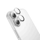 For iPhone 16 / 16 Plus hoco V12 Plus 3D Eagle Eye Metal Lens Protective Film(Silver) - 1