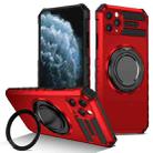 For iPhone 11 Pro Max Rotating Magnetic Holder Phone Case(Red) - 1