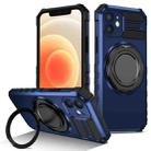 For iPhone 12 Rotating Magnetic Holder Phone Case(Royal Blue) - 1