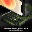 For iPhone 12 Rotating Magnetic Holder Phone Case(Dark Green) - 2