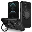 For iPhone 12 Pro Max Rotating Magnetic Holder Phone Case(Black) - 1