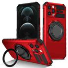 For iPhone 12 Pro Max Rotating Magnetic Holder Phone Case(Red) - 1