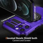 For iPhone 12 Pro Max Rotating Magnetic Holder Phone Case(Purple) - 2