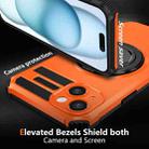 For iPhone 15 Rotating Magnetic Holder Phone Case(Orange) - 2