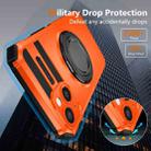 For iPhone 15 Rotating Magnetic Holder Phone Case(Orange) - 3