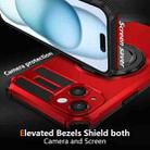 For iPhone 15 Rotating Magnetic Holder Phone Case(Red) - 2