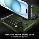 For iPhone 15 Rotating Magnetic Holder Phone Case(Dark Green) - 2