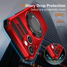 For iPhone 14 Plus Rotating Magnetic Holder Phone Case(Red) - 3