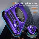 For iPhone 14 Plus Rotating Magnetic Holder Phone Case(Purple) - 3