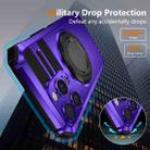 For iPhone 14 Pro Rotating Magnetic Holder Phone Case(Purple) - 3