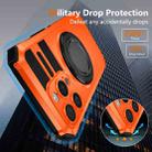 For iPhone 14 Pro Max Rotating Magnetic Holder Phone Case(Orange) - 3