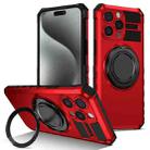 For iPhone 14 Pro Max Rotating Magnetic Holder Phone Case(Red) - 1