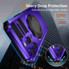 For iPhone 14 Pro Max Rotating Magnetic Holder Phone Case(Purple) - 3