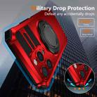 For iPhone 15 Pro Max Rotating Magnetic Holder Phone Case(Red) - 3