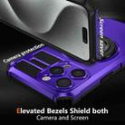 For iPhone 15 Pro Rotating Magnetic Holder Phone Case(Purple) - 2