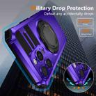 For iPhone 15 Pro Rotating Magnetic Holder Phone Case(Purple) - 3
