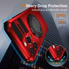 For iPhone 16 Pro Max Rotating Magnetic Holder Phone Case(Red) - 3