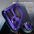 For iPhone 16 Pro Max Rotating Magnetic Holder Phone Case(Purple) - 3